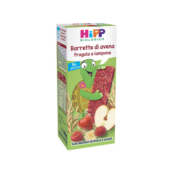 Hipp Barretta di Avena Fragola e Lampone 5 pz da 20g