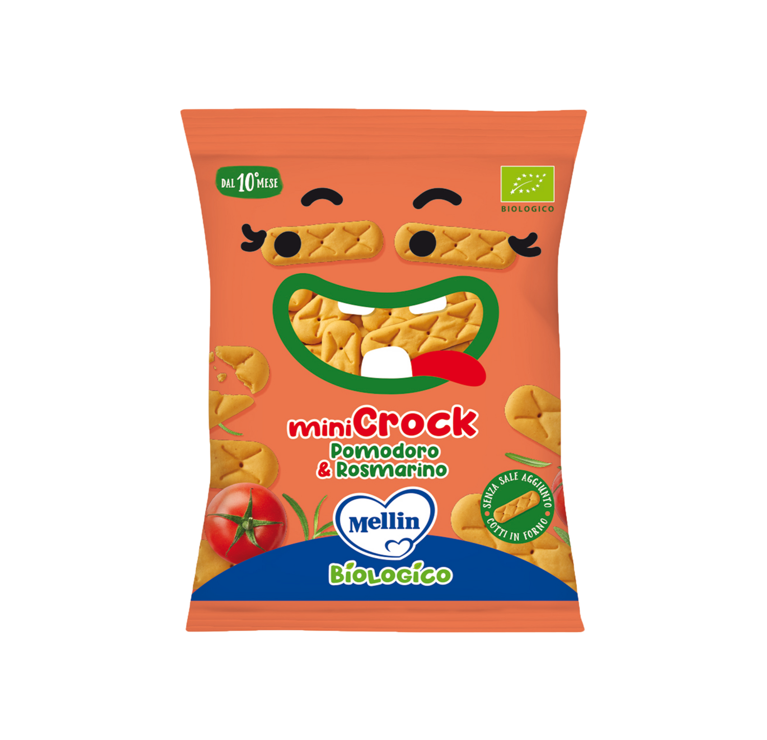 Mellin Snack Minicrock Pomodoro E Rosmarino
Confezione da 30 g