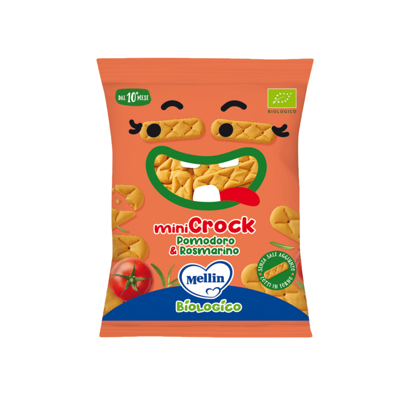 Mellin Snack Minicrock Pomodoro E Rosmarino
Confezione da 30 g