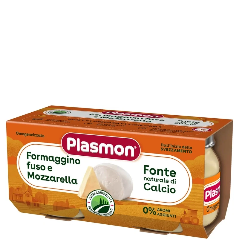 Plasmon Omogeneizzato di Formaggino Mozzarella 2x80g