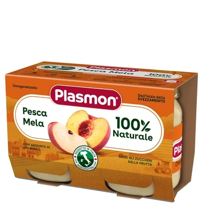 Plasmon Omogeneizzato di Frutta Pesca con Mela 2X104g