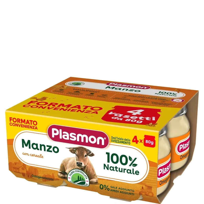 Plasmon Omogeneizzato di Carne Manzo 4x80g