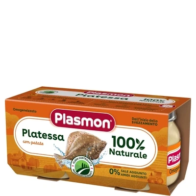 Plasmon Omogeneizzato di Pesce Platessa con Patate 2x80g