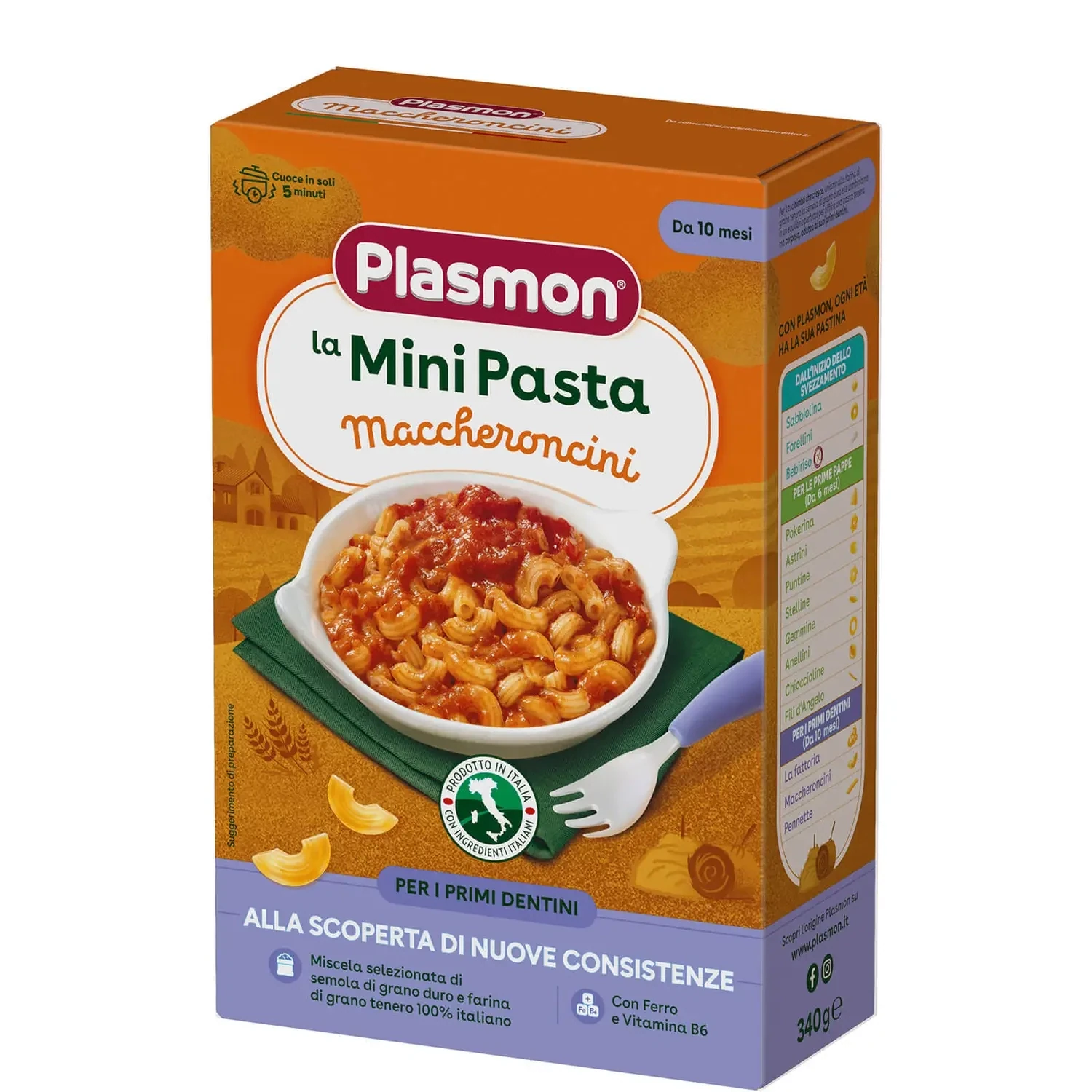 Plasmon Pastina Maccheroncini 340g