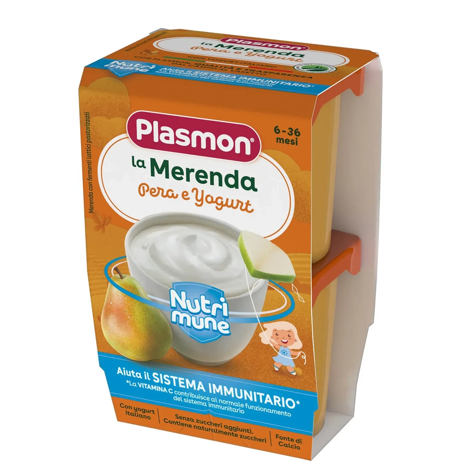 Plasmon Merenda Pera Yogurt 2x120g