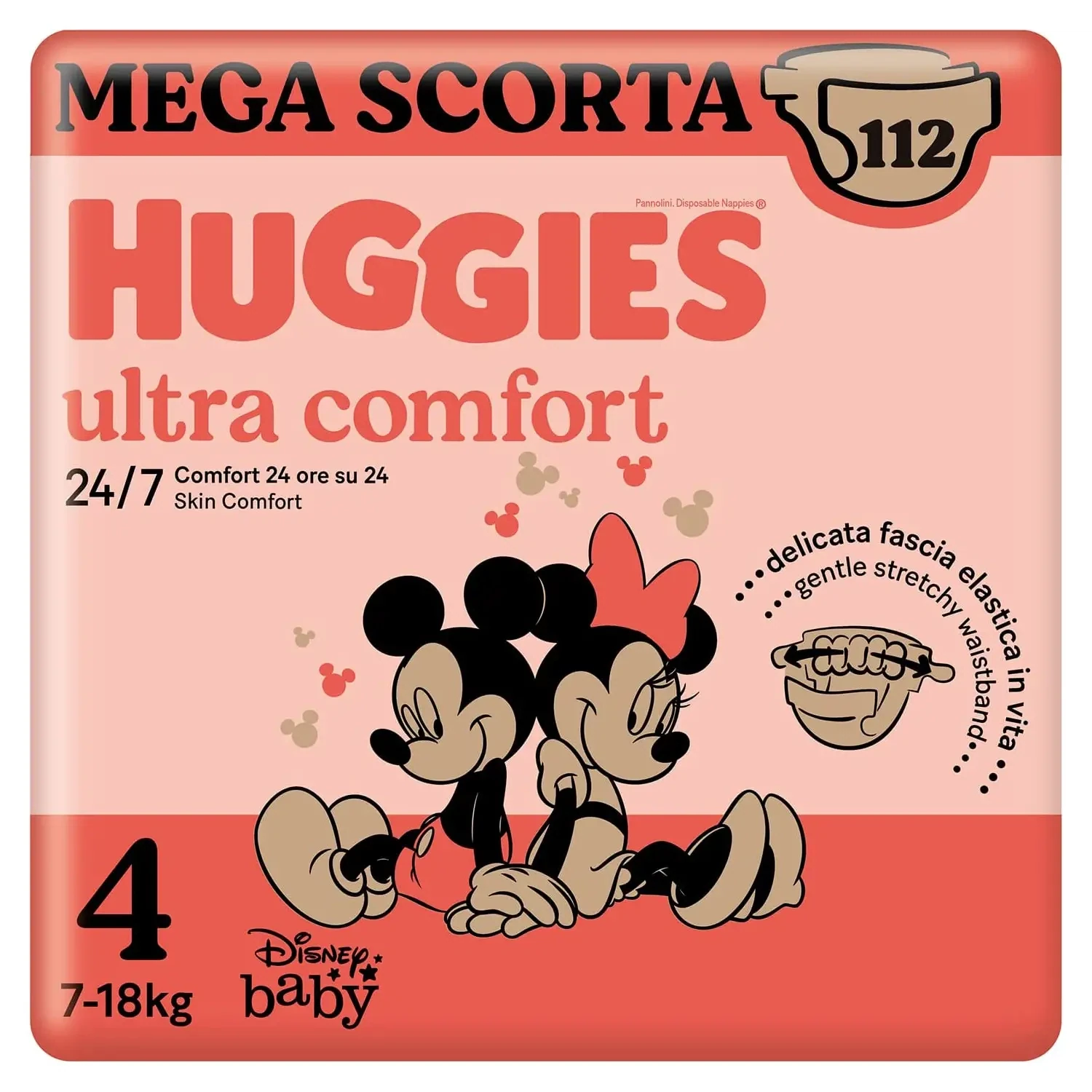 Huggies Pannolino Ultra Comfort Megapack 4Tg 7-18kg da 112pz