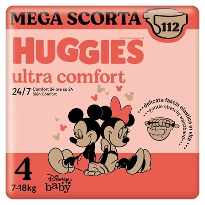 Huggies Pannolino Ultra Comfort Megapack 4Tg 7-18kg da 112pz