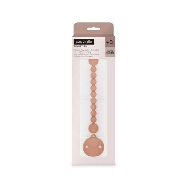 Suavinex Catenella Portasucchietto Selection in Silicone Rosso Peperoncino