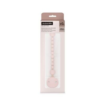 Suavinex Catenella Portasucchietto Selection in Silicone Acqua di Rose