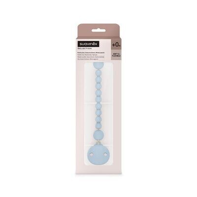 Suavinex Catenella Portasucchietto Selection in Silicone celeste