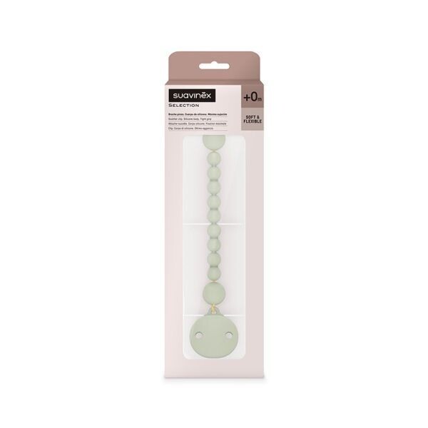 Suavinex Catenella Portasucchietto Selection in Silicone Verde lago
