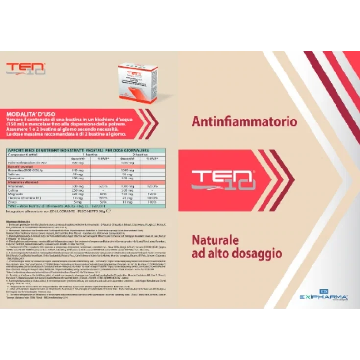 Exipharma Ten 10 Integratore Alimentare 10 bustine da 9 gr