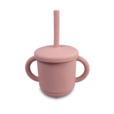 Mizu Baby Taiki Tazza in silicone con due coperchi Rosa