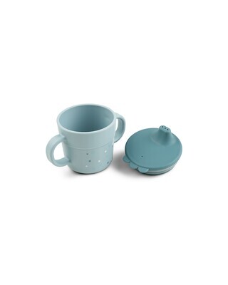 Done By Deer Tazza con Beccuccio Happy Dots Blu 100% PP Alimentare