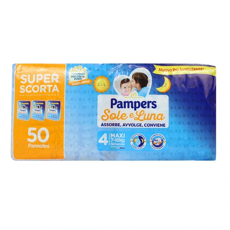 Pampers Pannolino Sole e Luna Triopack Maxi 7-18 kg da 50Pz