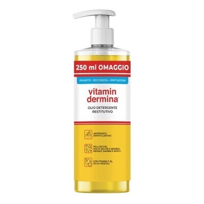 Vitamin Dermina Olio Detergente Restitutivo 500ml + 250ml omaggio