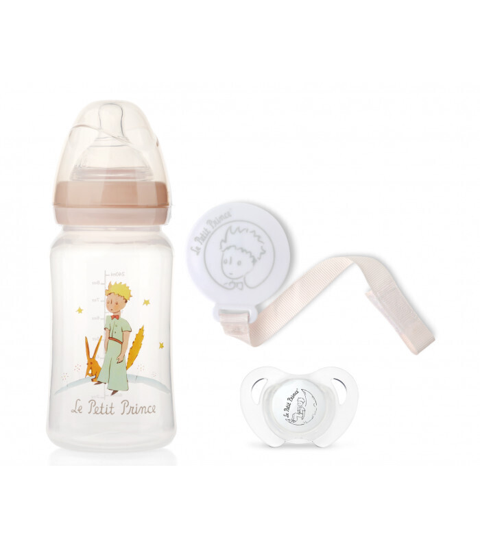 Kiokids Set Le Petit Prince Biberon con Ciuccio e Catenella