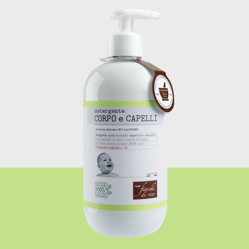 Fiocchi di Riso Detergente Corpo e Capelli da 400ml