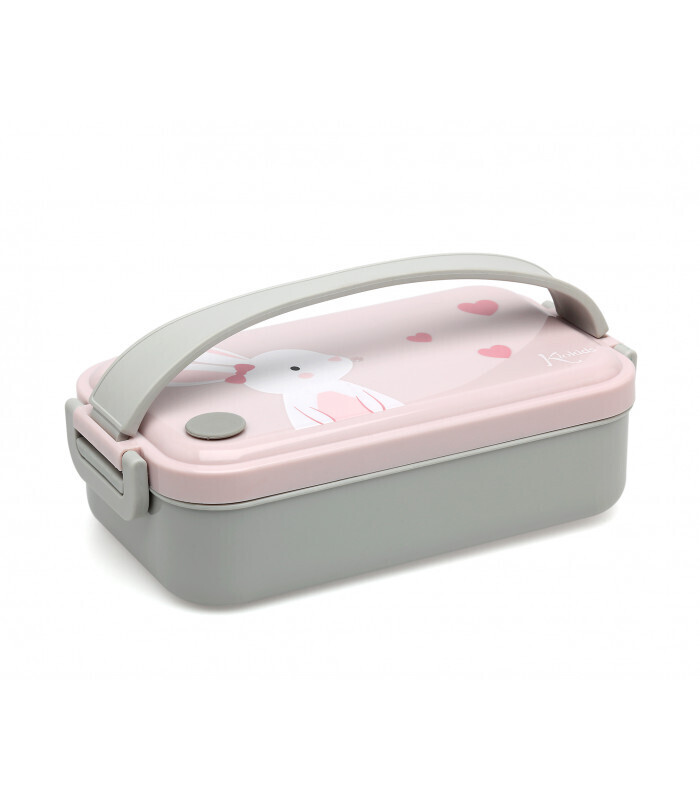 Kiokids Contenitore Pranzo Rosa in Acciaio Inossidabile