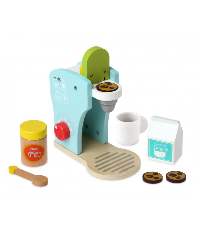 Kiokids Caffettiera in Legno 36+m da 8 pz