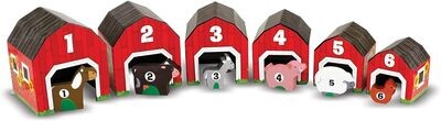 Melissa &amp; Doug Animali in Legno da Impilare e Incastrare