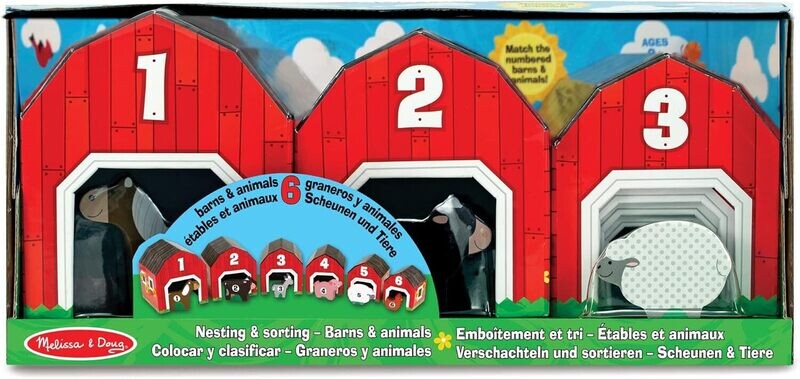 Melissa &amp; Doug Animali in Legno da Impilare e Incastrare