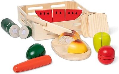 Melissa &amp; Doug Set Alimenti da Tagliare in Legno da 29 pz