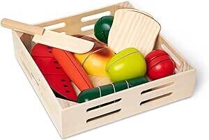Melissa &amp; Doug Set Alimenti da Tagliare in Legno da 29 pz
