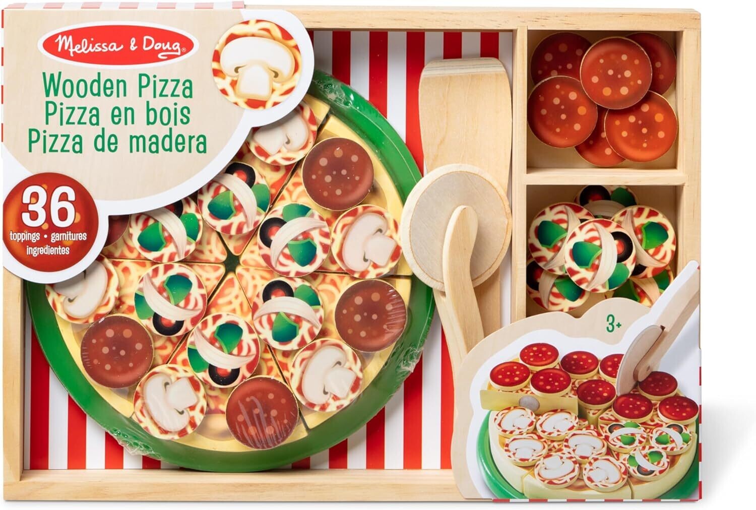 Melissa &amp; Doug Set Pizza in Legno da 36 pz