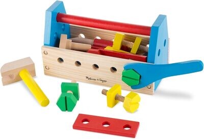 Melissa &amp; Doug Kit di Attrezzi in Legno Portatile da 24 pz