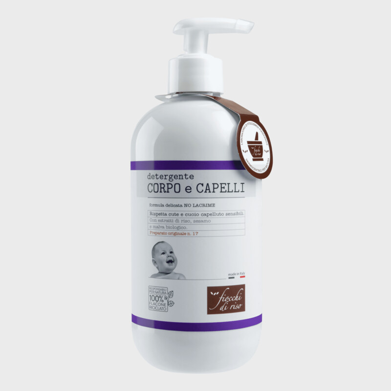 Fiocchi di Riso Detergente Corpo e Capelli da 400ml