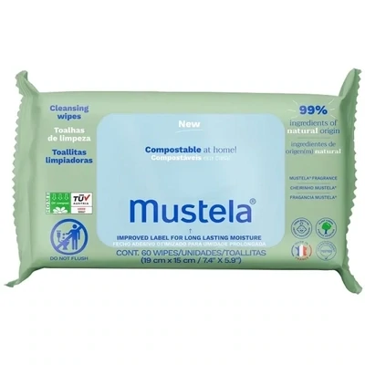 Mustela Salviettine Detergenti 60pz