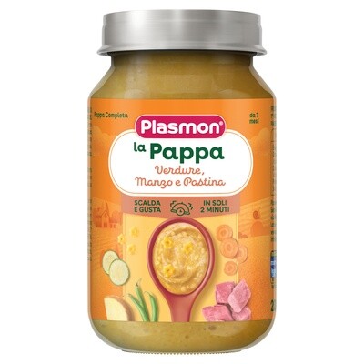 Plasmon La Pappa Completa di Verdure Manzo e Pastina 200g