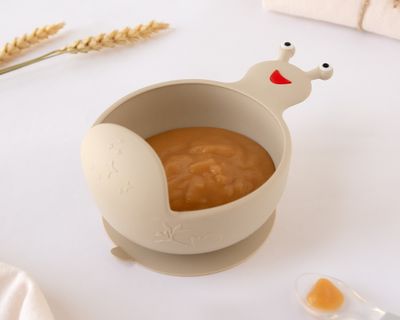 Kiokids Ciotola in Silicone Lumaca Begie