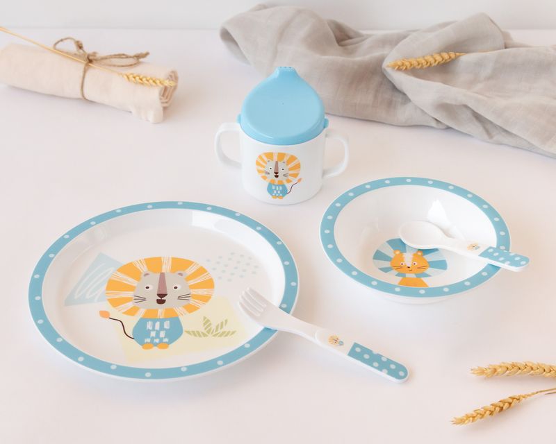 Kiokids Set Piatti Leone da 5 pz