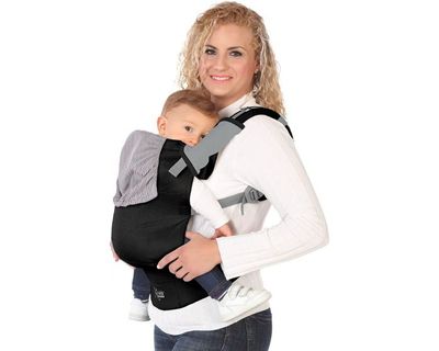 Kiokids Marsupio Zaino Ergonomico Nero Grigio
