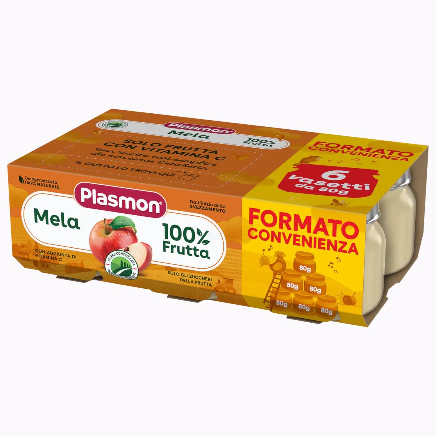 Plasmon Omogeneizzato di Frutta Mela 6X80g