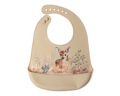 Kiokids Bavaglino Morbido in Silicone Cervo Beige