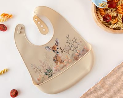 Kiokids Bavaglino Morbido in Silicone Cervo Beige