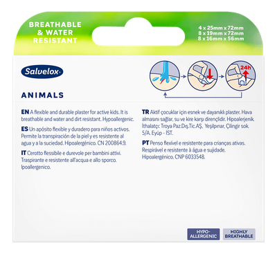 Salvelox Cerotti per Bambini Animals da 20 pz