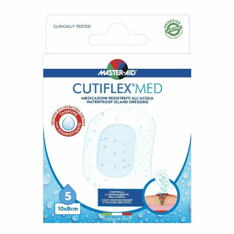 Master Aid Cutiflex Med Medicazioni 10 x 8 cm da 5 pz