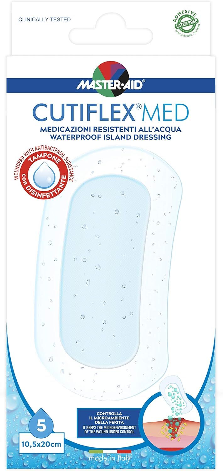 Master Aid Cutiflex Med Medicazioni 10,5 x 20 cm da 5 pz