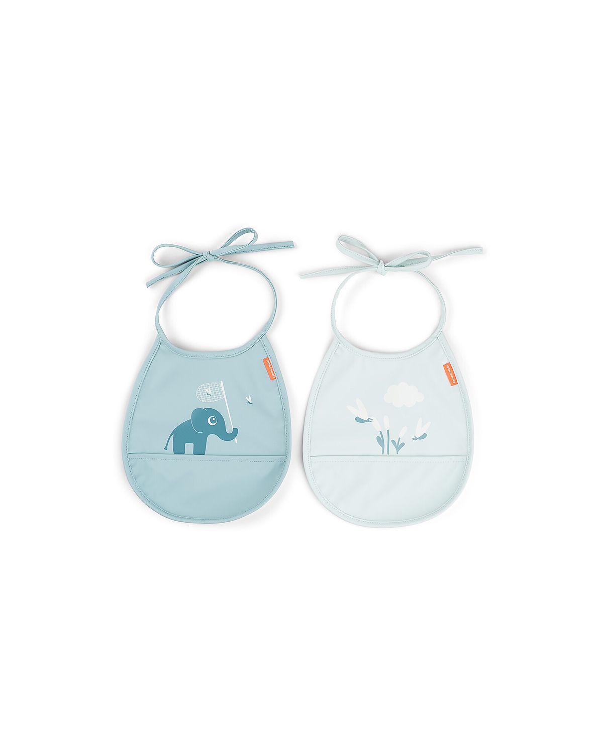 Done By Deer Set 2 Bavaglini Blu Elefante