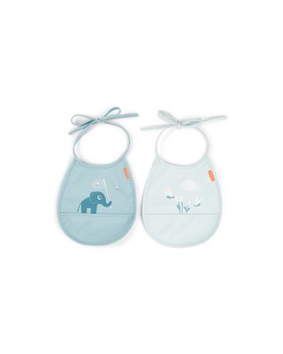 Done By Deer Set 2 Bavaglini Blu Elefante