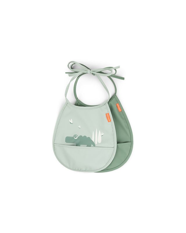 Done By Deer Set 2 Bavaglini Verde Coccodrillo