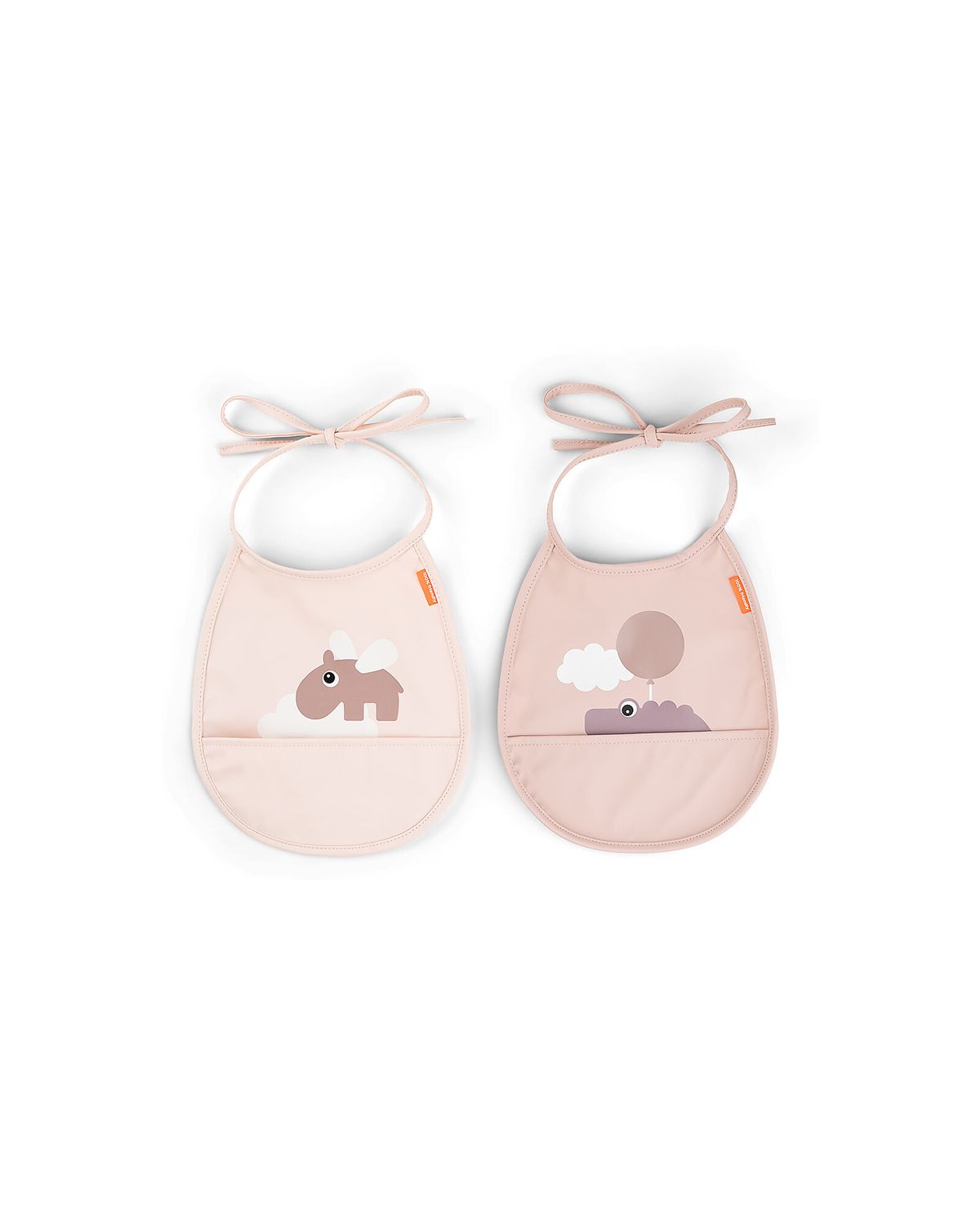 Done By Deer Set 2 Bavaglini Rosa Happy Clouds