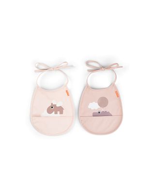 Done By Deer Set 2 Bavaglini Rosa Happy Clouds