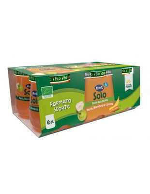 Hero Omogeneizzato di Frutta Pera Banana e Carota 6x120gr