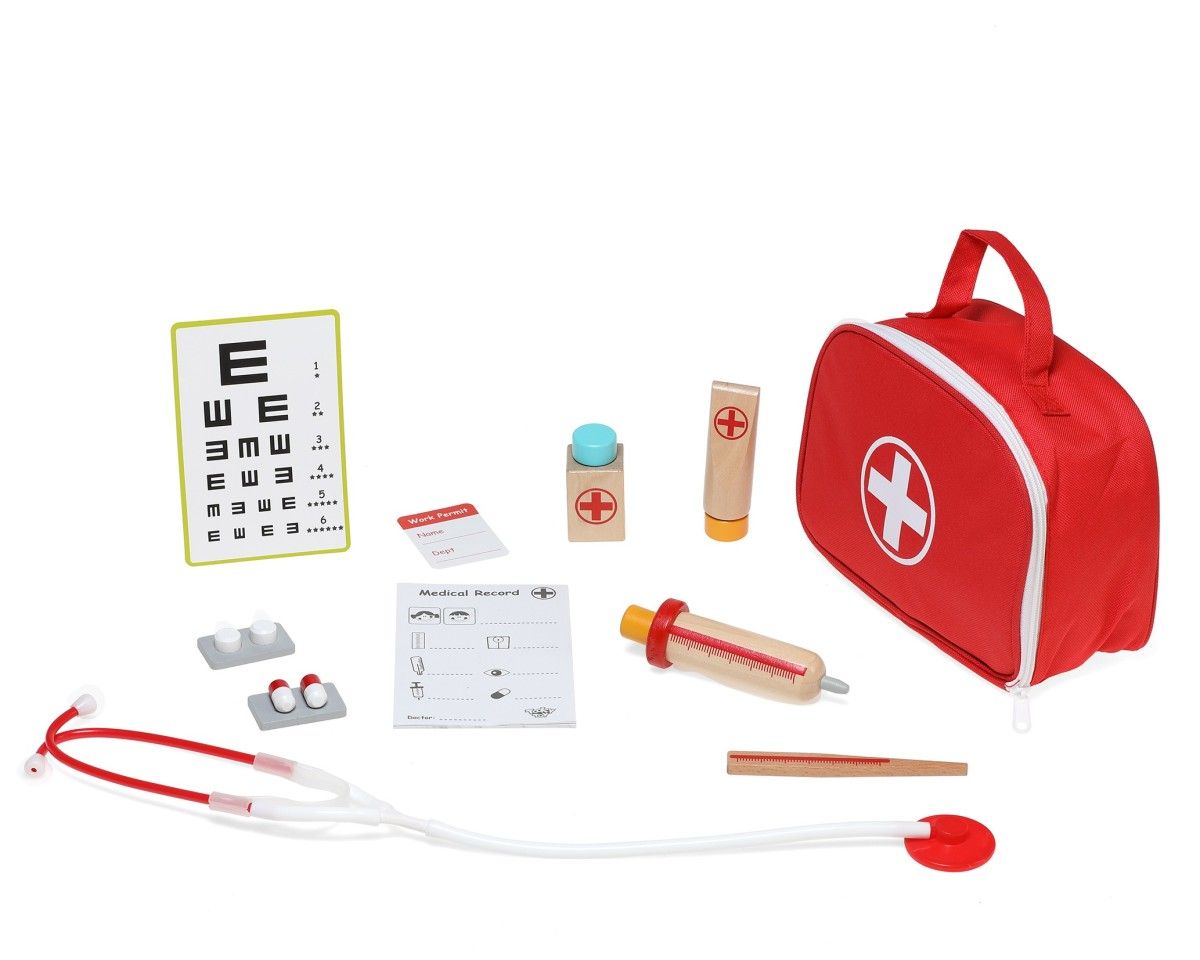 Kiokids Set di Dottore in Legno