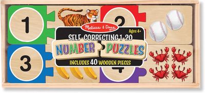Melissa &amp; Doug Puzzle Numerici da 1 a 20 con Autocorrezione